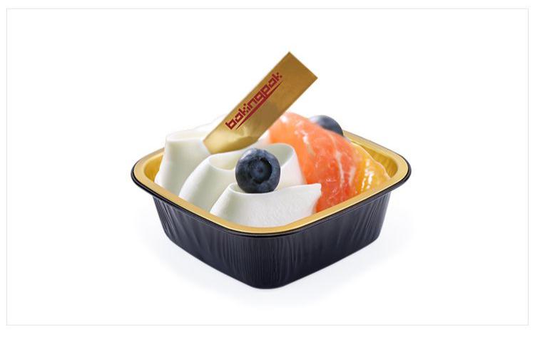 ABLPACK 280ml/9.5oz Square Aluminum Food Container with PET Lid