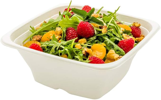 Biodegradable Sugarcane Pulp Disposable Square Bowl