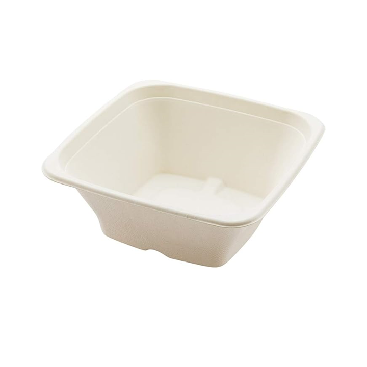 Biodegradable Sugarcane Pulp Disposable Square Bowl
