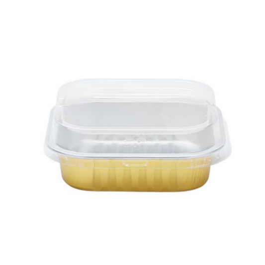 ABLPACK 100ml/3.3oz Square Aluminum Food Container with PET Lid