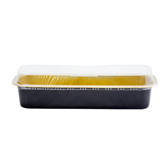 ABLPACK 1115ml/37oz Rectangular Aluminum Food Container with PET Lid