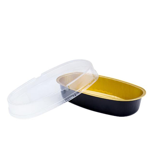ABLPACK 350ml/12.3oz Aluminum Oval Food Container with PET Lid