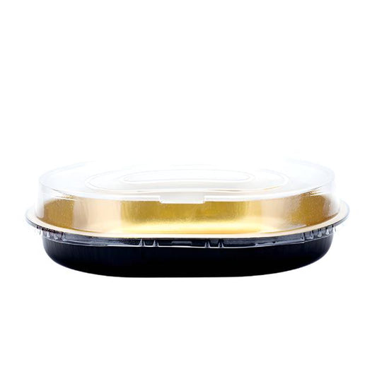 ABLPACK 950ml/32.1oz Aluminum Oval Food Container with PET Lid