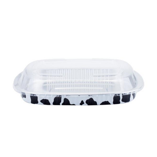 ABLPACK 850ml/28.3oz Aluminum Oval Food Container with PET Lid